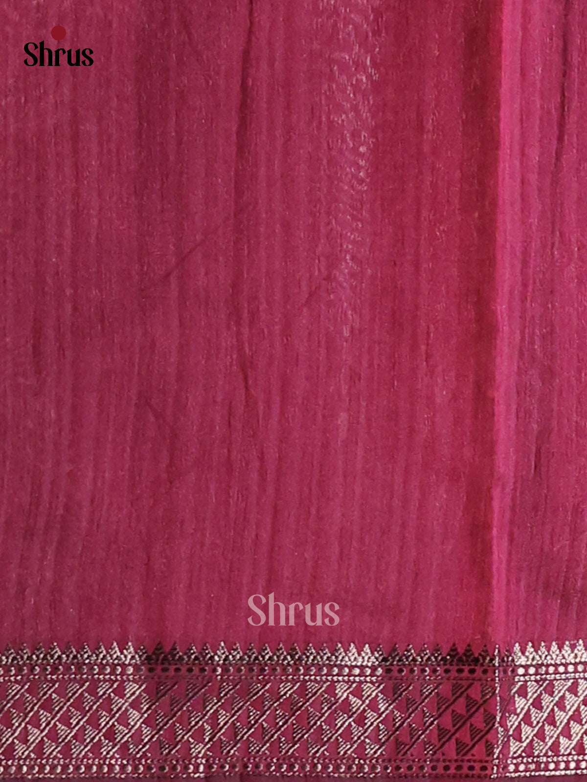 Maroon- Semi Jute Saree - Shop on Shrus.com