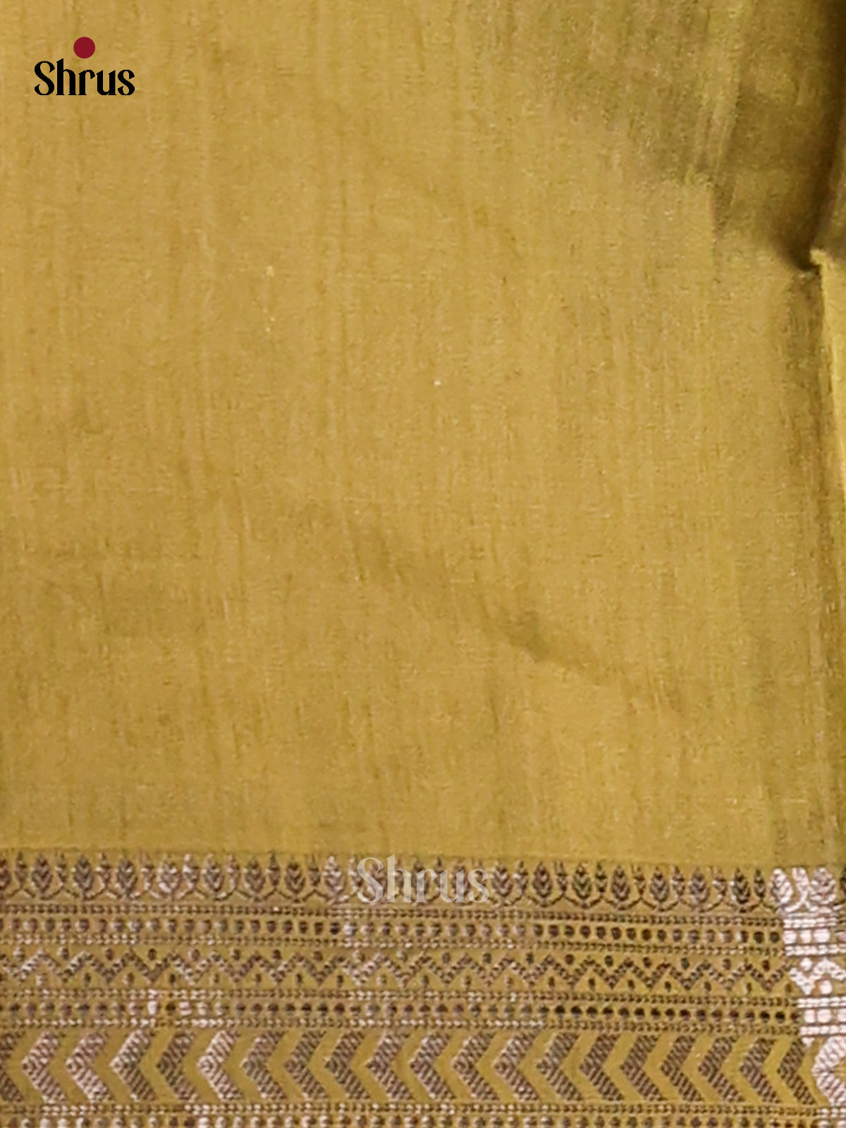 Mehandi Green- Semi Jute Saree - Shop on Shrus.com