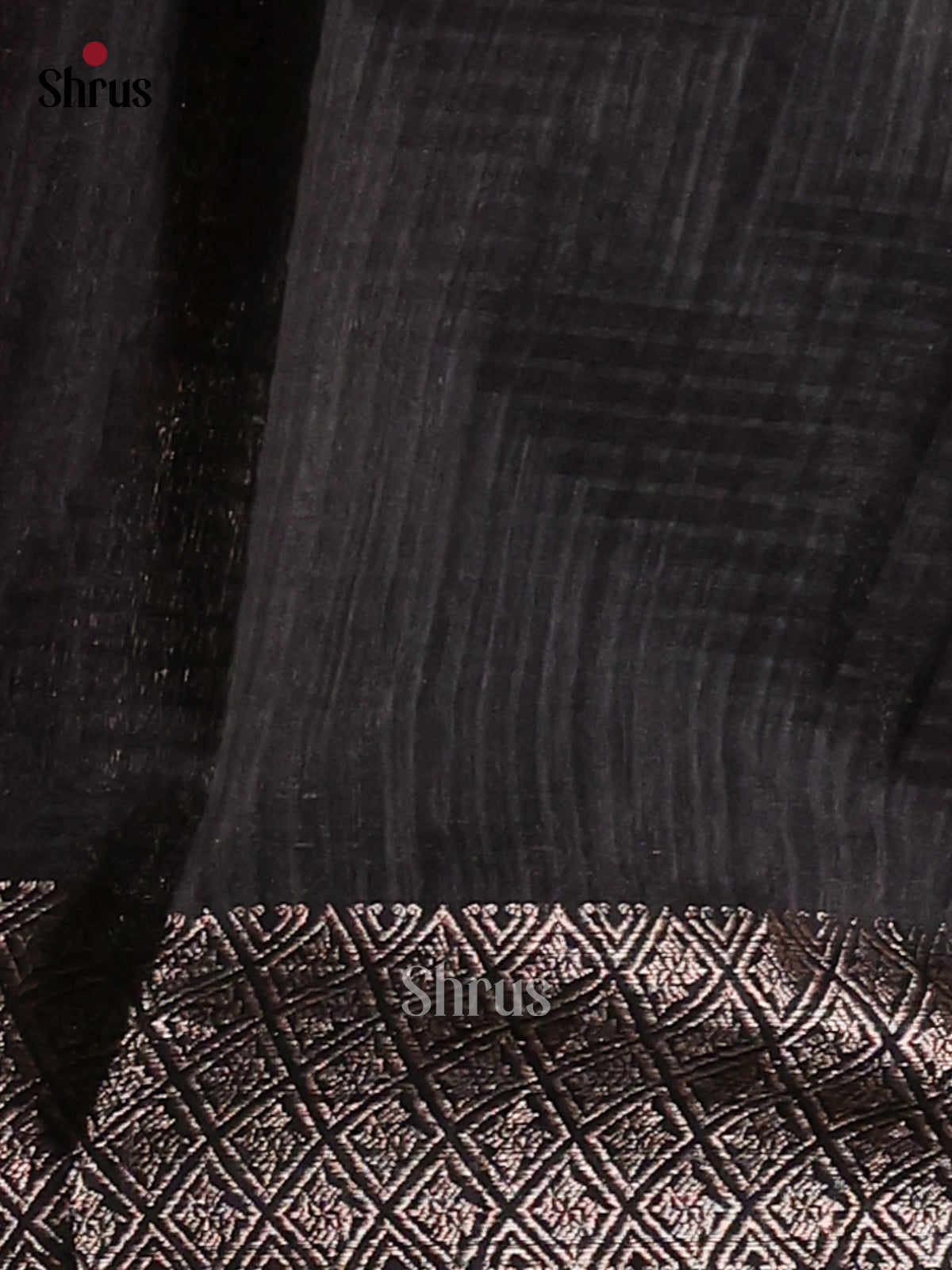 Black- Semi Jute Saree - Shop on Shrus.com
