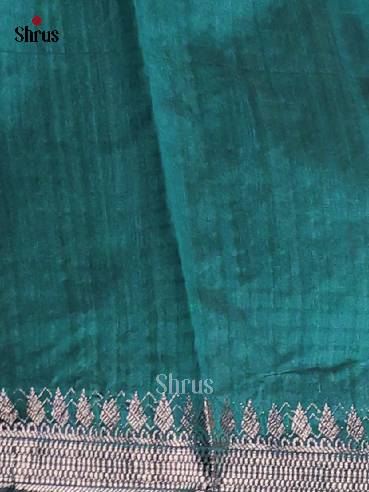 Green - Semi Jute Saree - Shop on Shrus.com