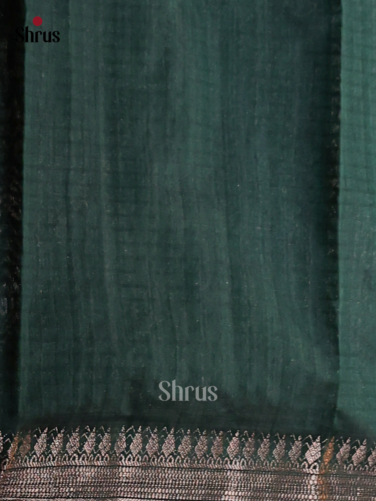 Green - Semi Jute Saree - Shop on Shrus.com