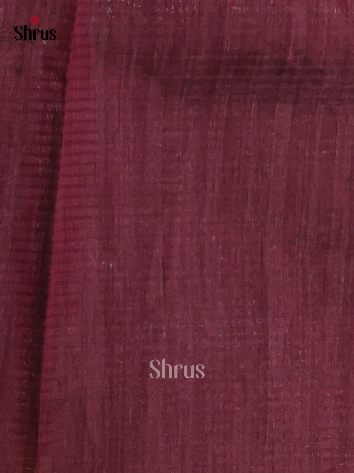 Wine- Semi Jute Saree - Shop on Shrus.com