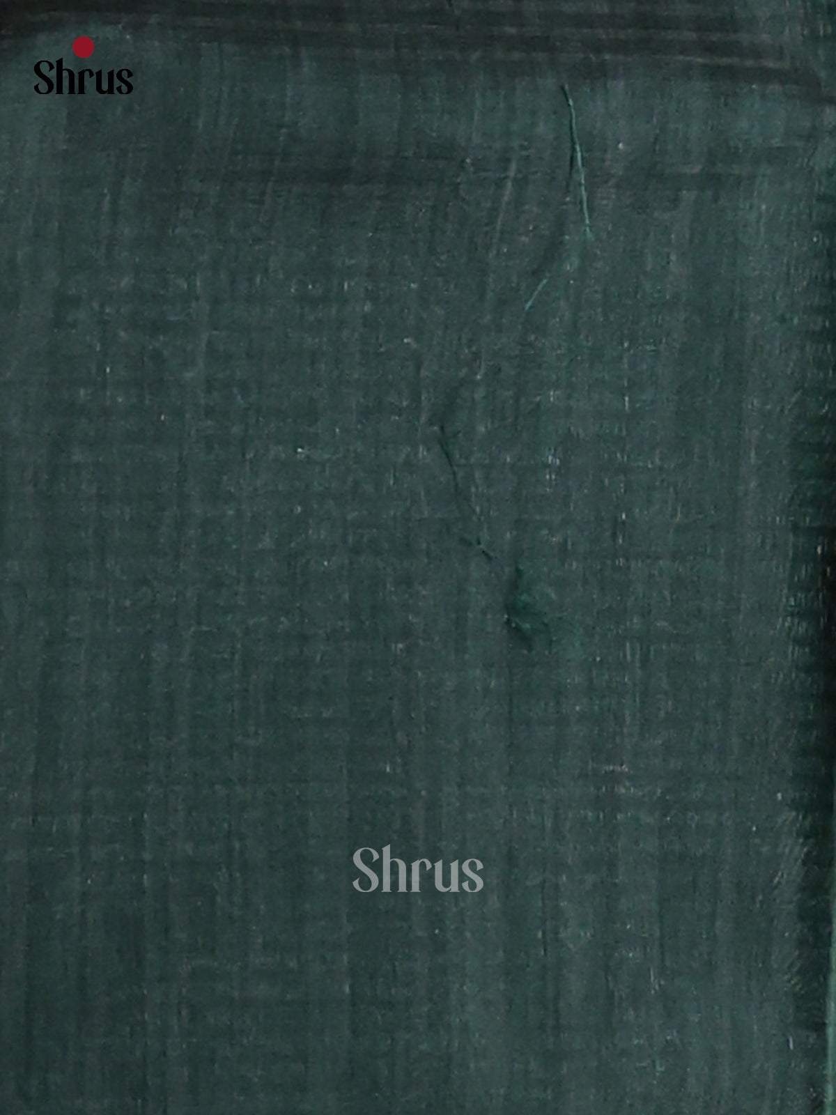 Dark Green- Semi Jute Saree - Shop on Shrus.com