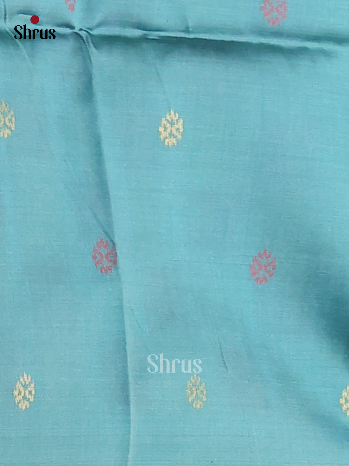 Cream & Blue- Semi Tussar Saree - Shop on Shrus.com