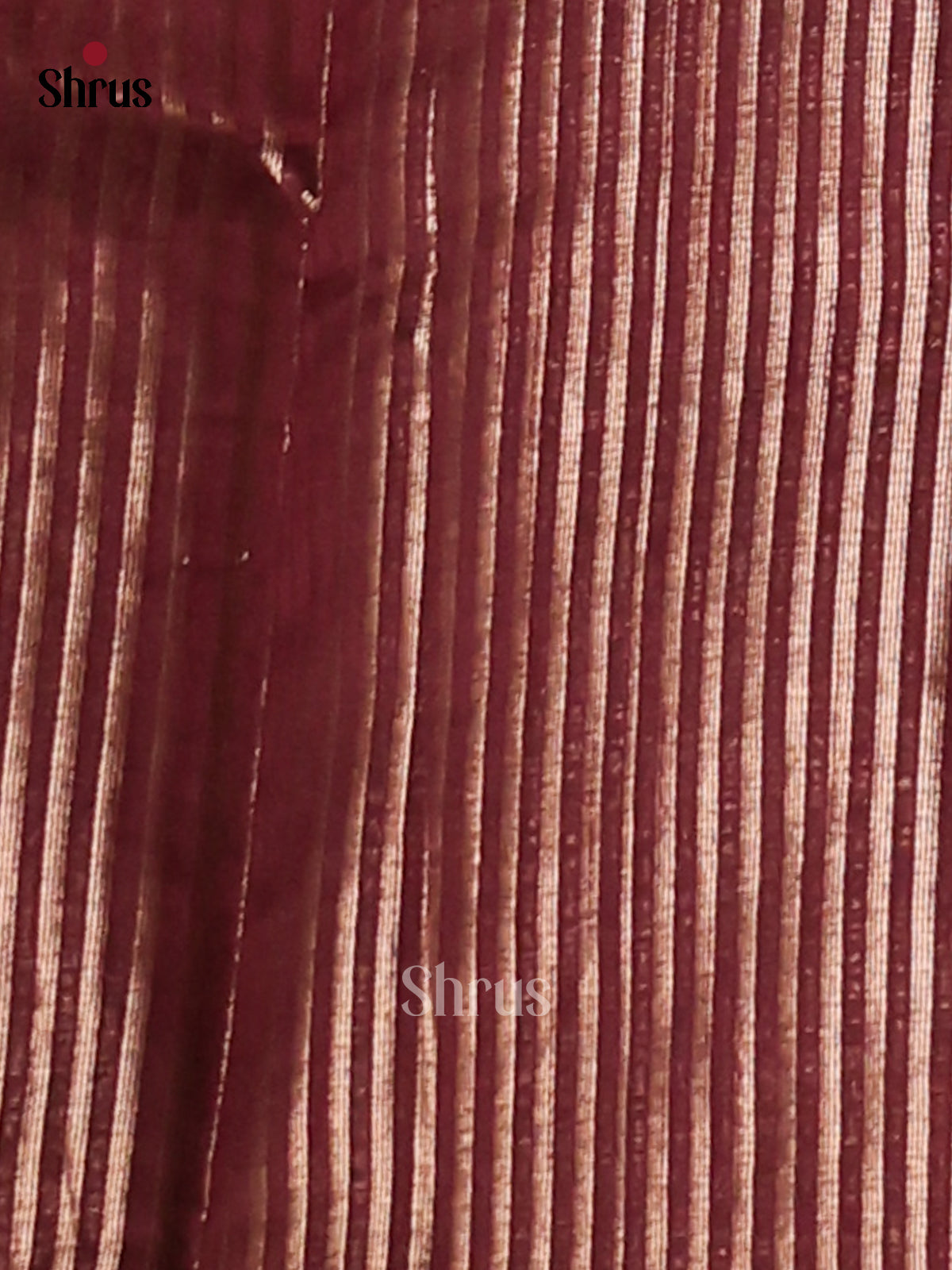 Maroon- Semi Jute Saree - Shop on Shrus.com