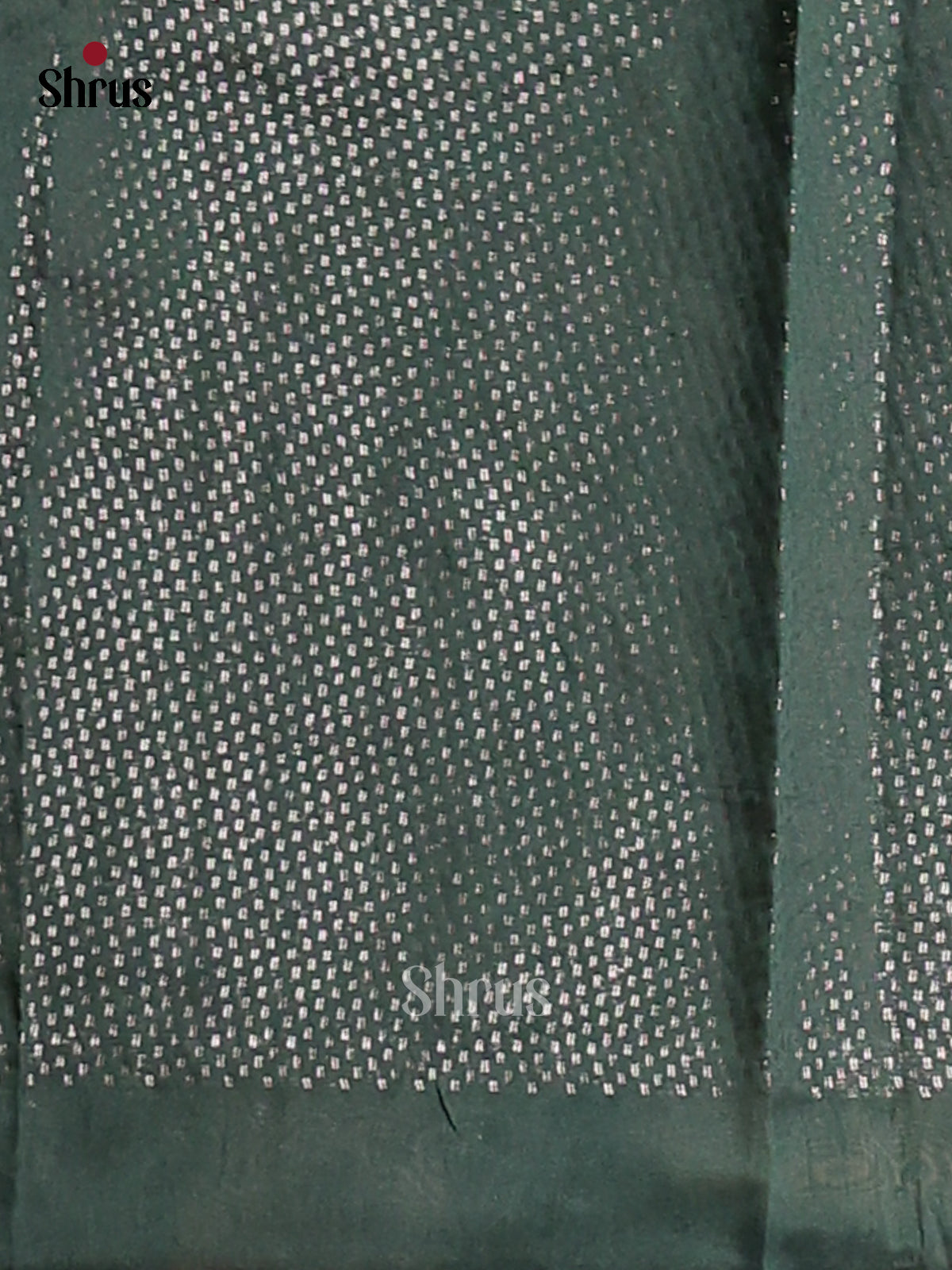 Dark Green- Semi Jute Saree - Shop on Shrus.com