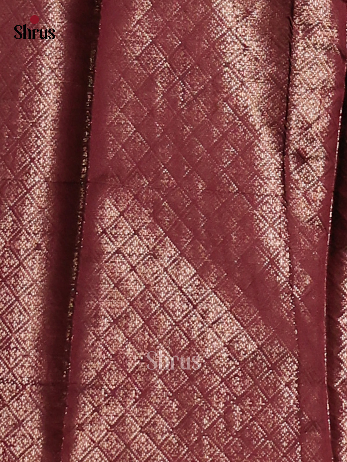 Maroon - Semi Jute Saree - Shop on Shrus.com