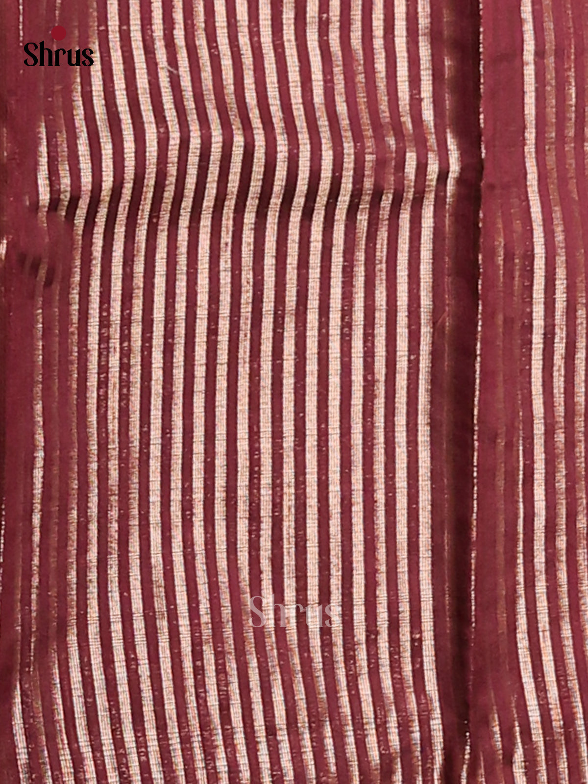 Maroon - Semi Jute Saree - Shop on Shrus.com