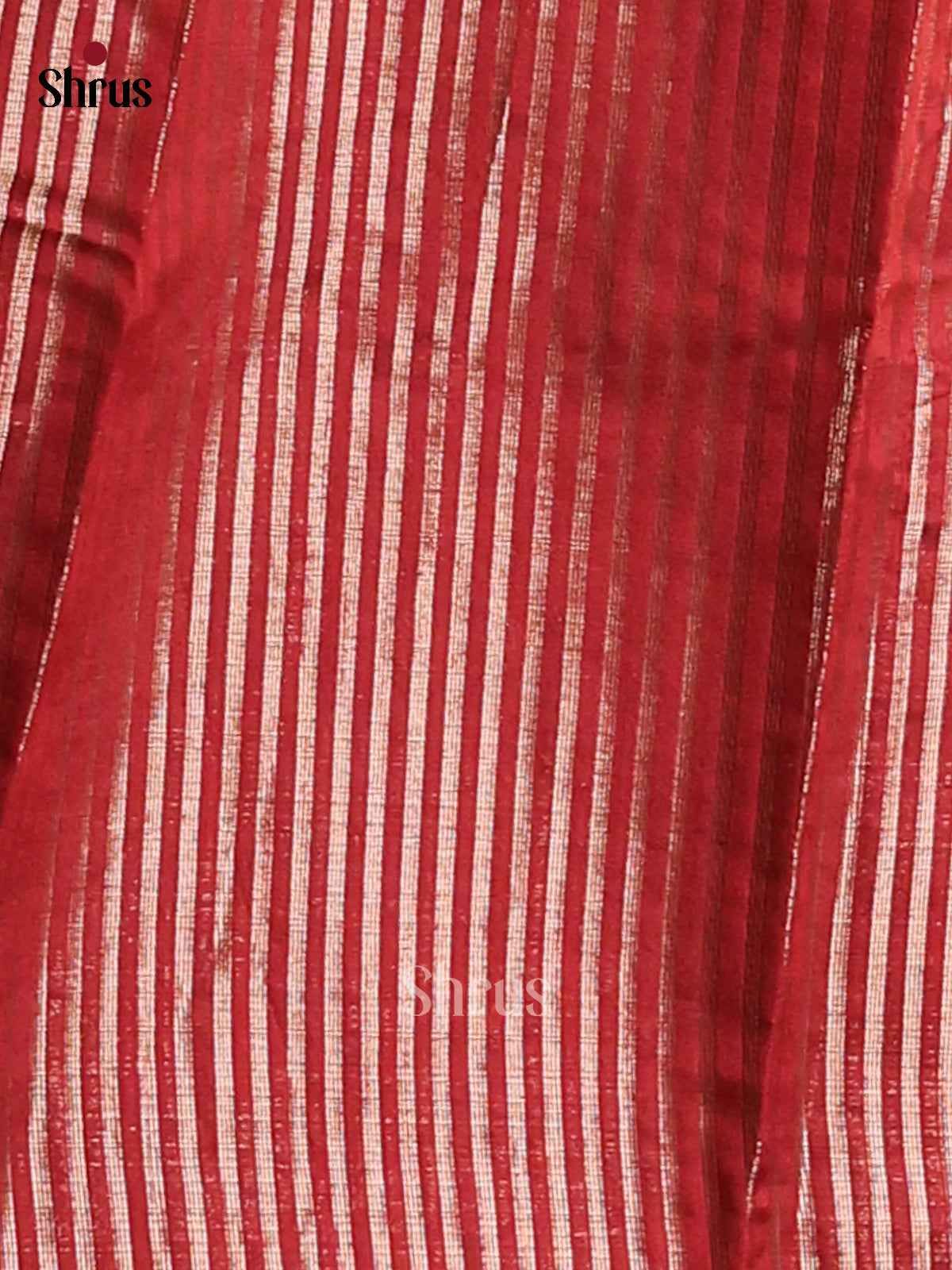 Maroon - Semi Jute Saree - Shop on Shrus.com