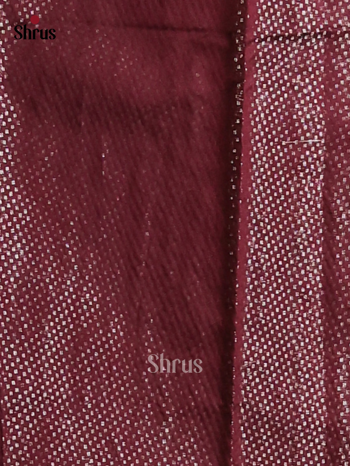 Dark Maroon - Semi Jute Saree - Shop on Shrus.com