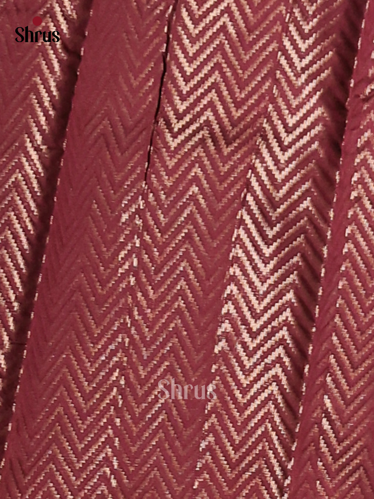 Maroon - Semi Jute Saree - Shop on Shrus.com