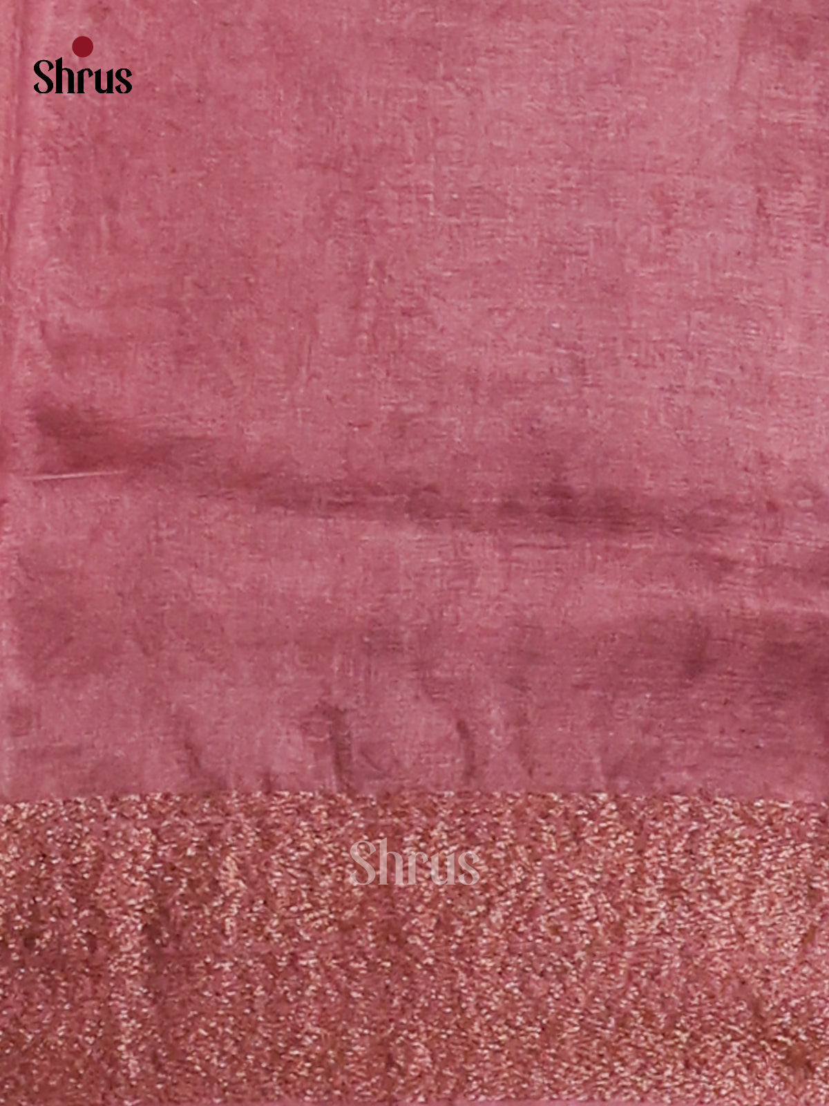 Onion Pink(Single Tone)- Tussar Saree-1