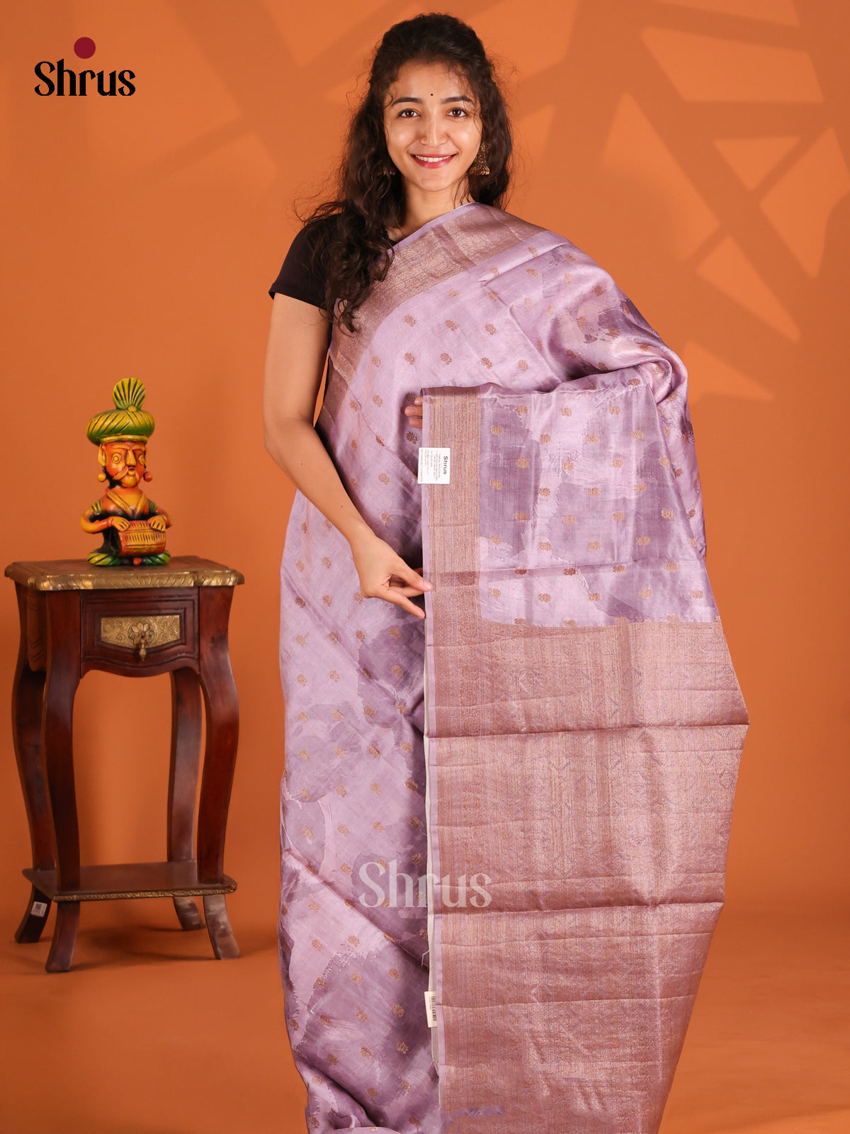 Purple(Single Tone) - Tussar Saree