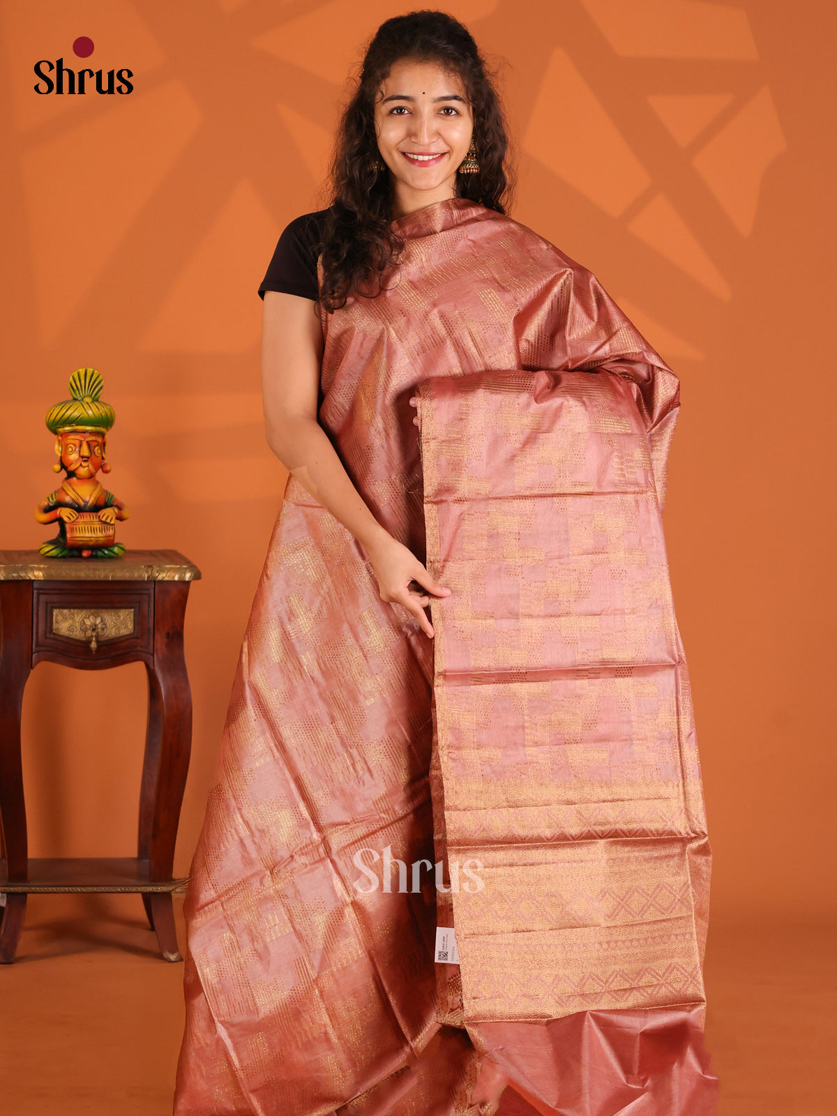Brown(Single tone)- Tussar Saree
