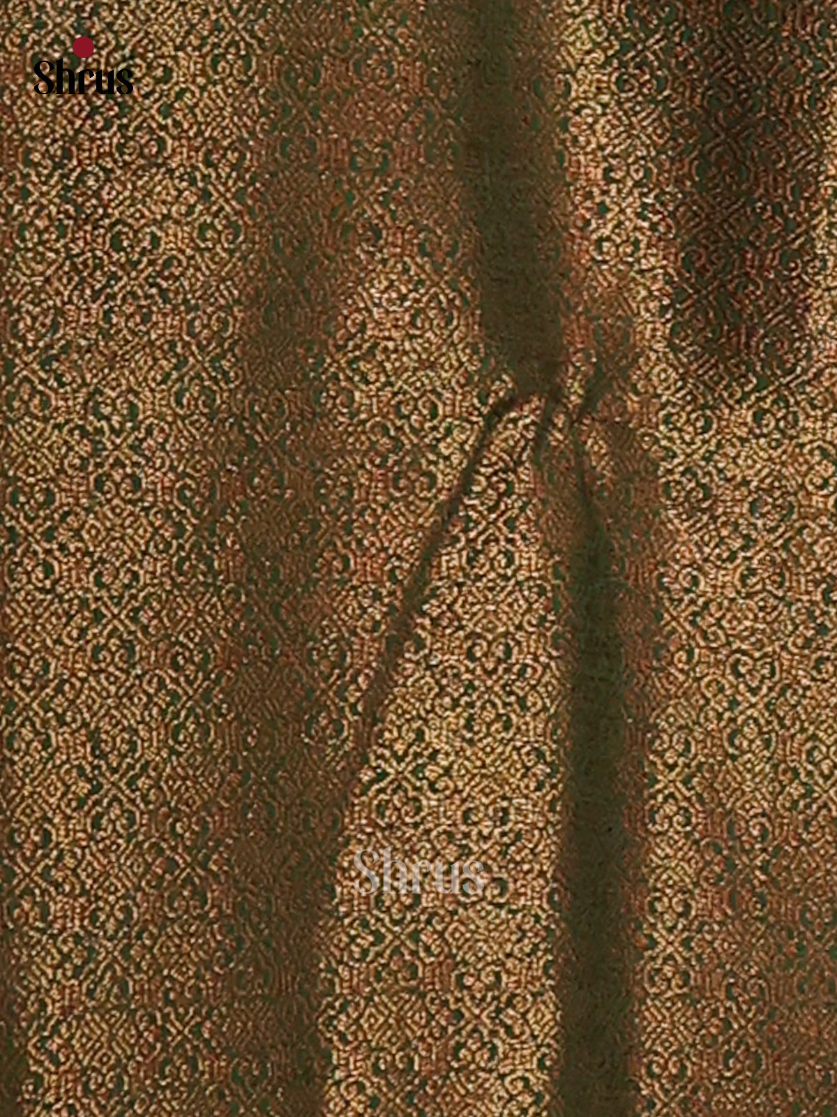 Brown & Green- Semi Jute Saree - Shop on Shrus.com