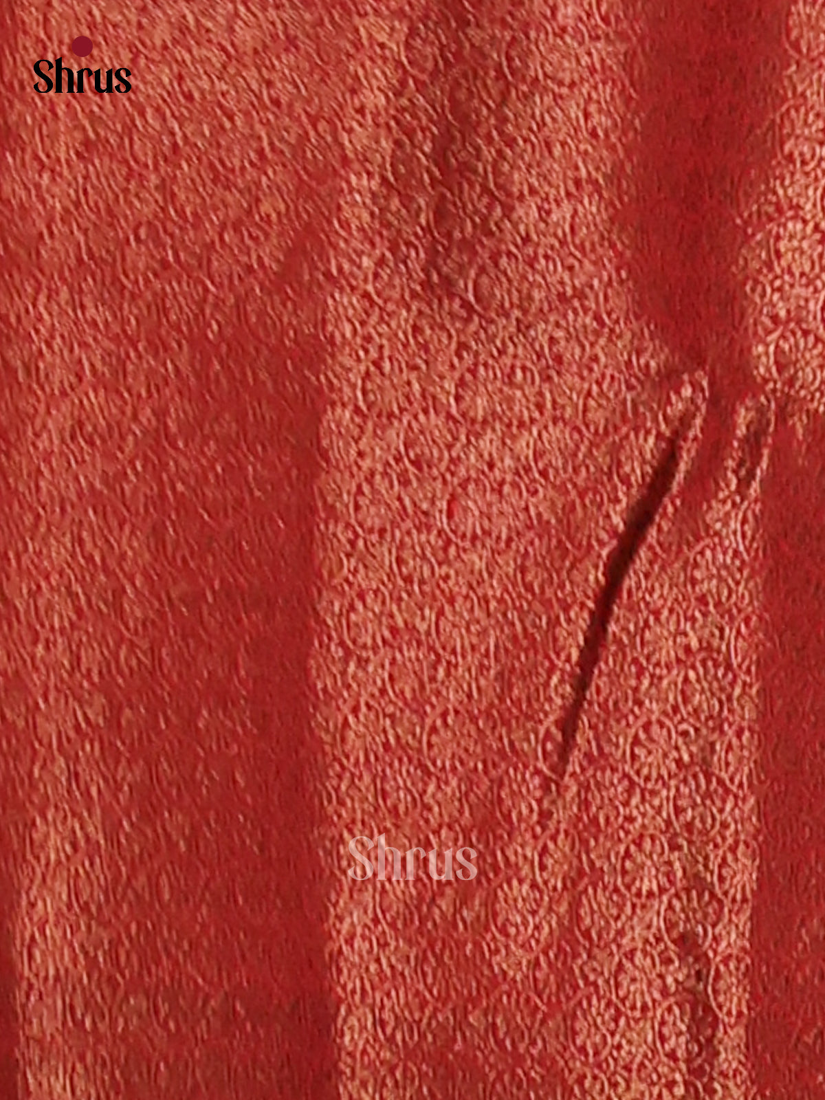 Blue & Red- Semi Jute Saree - Shop on Shrus.com