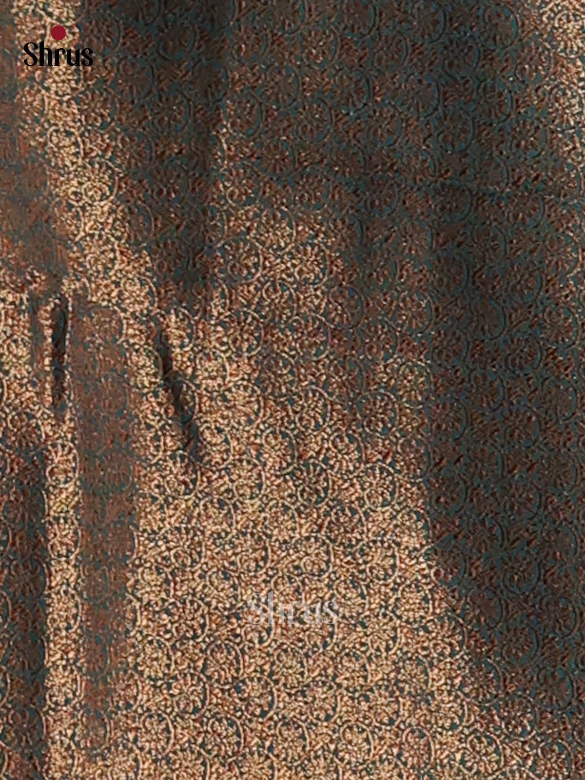Maroon & Teal- Semi Jute Saree - Shop on Shrus.com