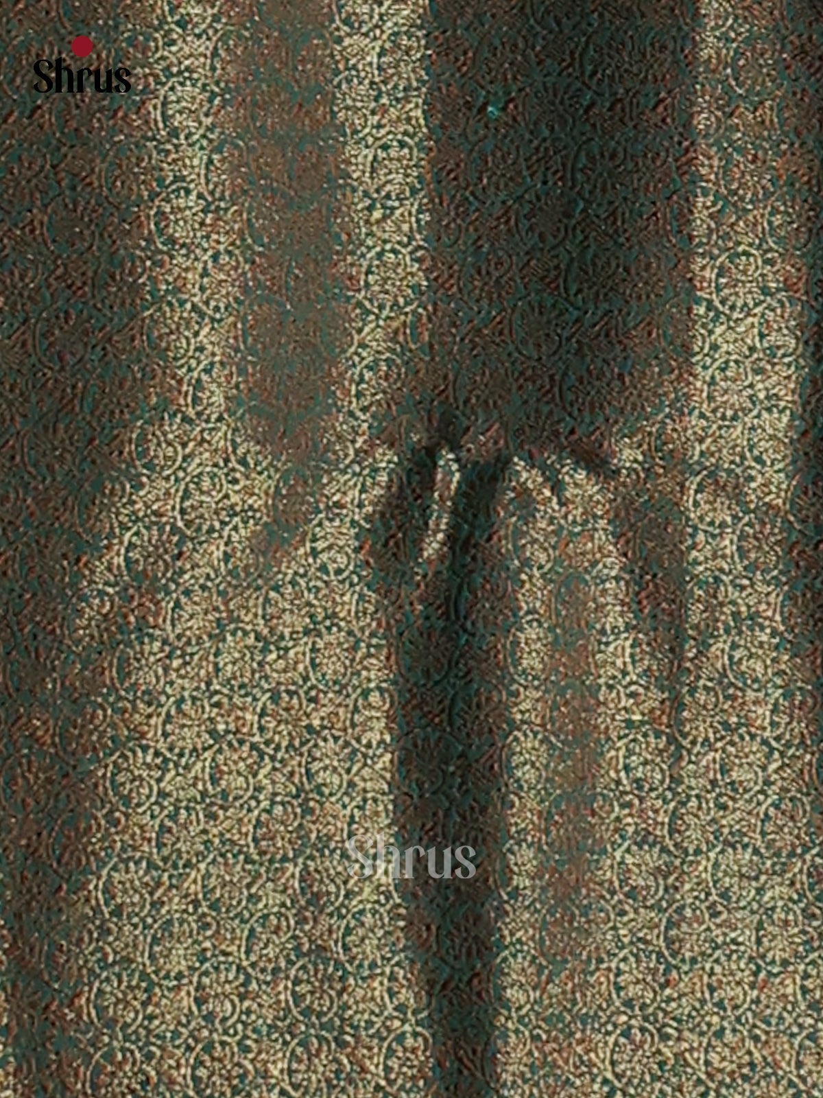 Wine & Green- Semi Jute Saree - Shop on Shrus.com