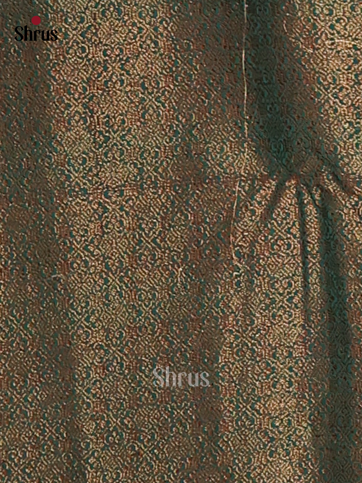 Maroon & Green - Semi Jute Saree - Shop on Shrus.com