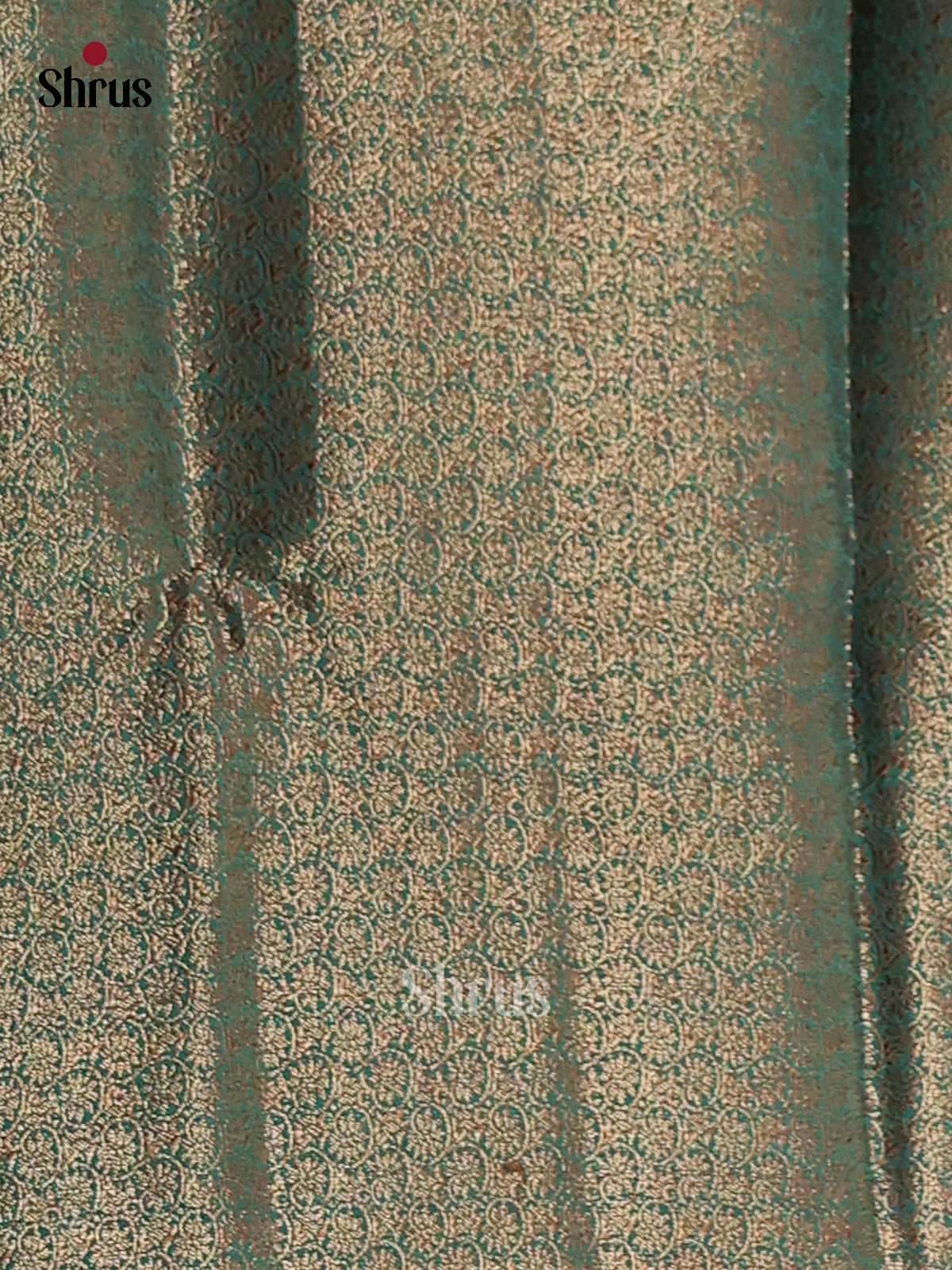 Blue & Green - Semi Jute Saree - Shop on Shrus.com