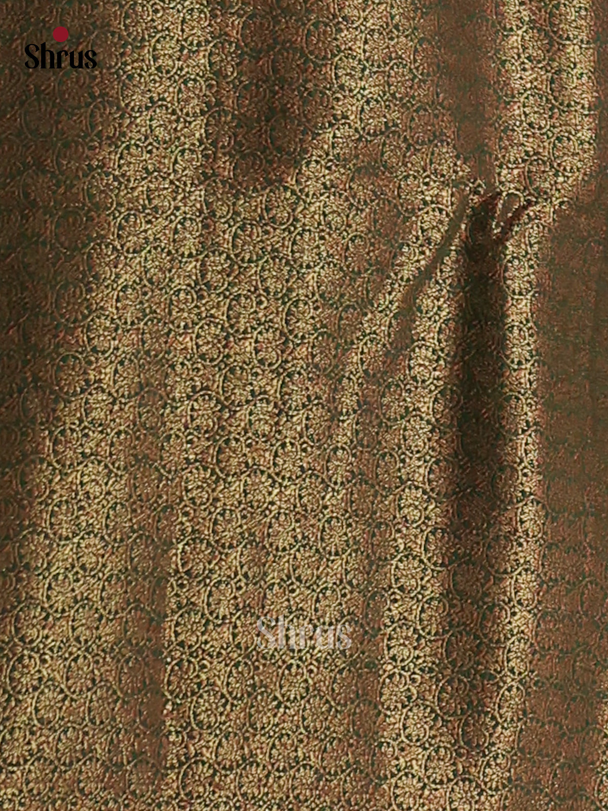 Arakku Maroon & Green- Semi Jute Saree - Shop on Shrus.com