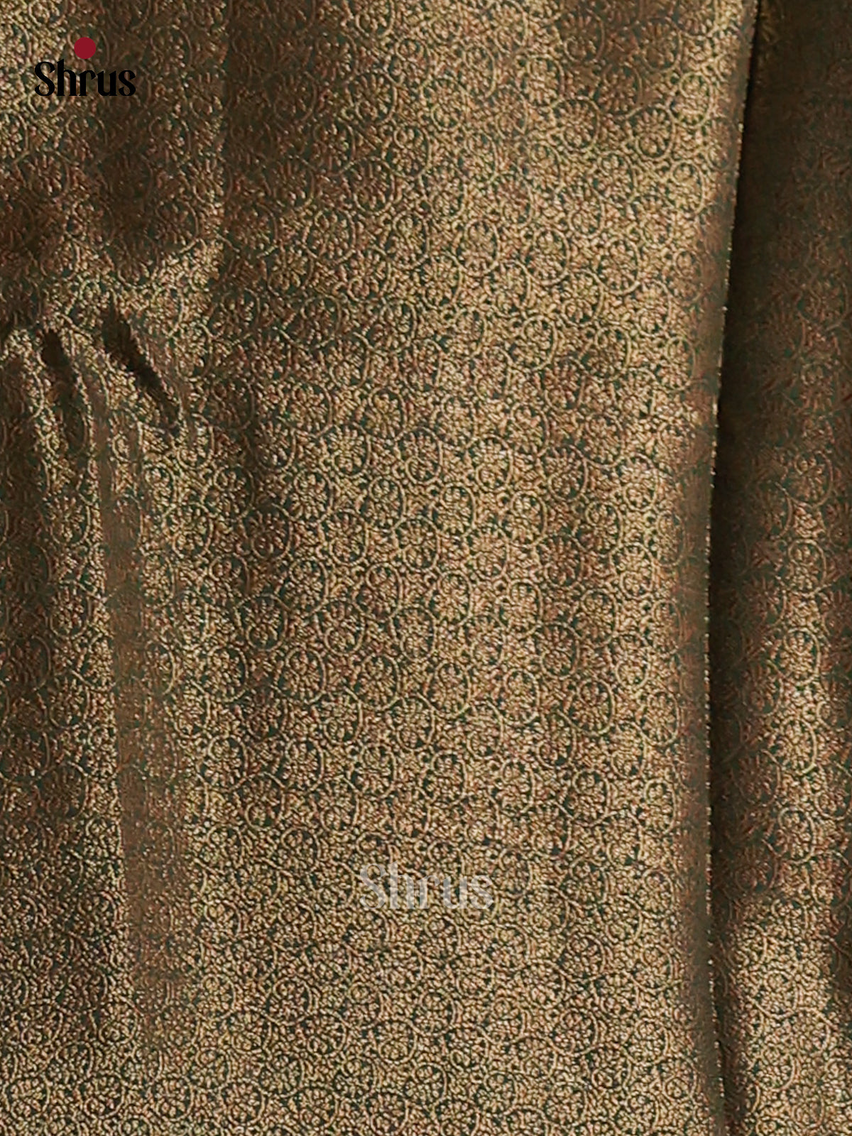 Mustardy Green & Green- Semi Jute Saree - Shop on Shrus.com