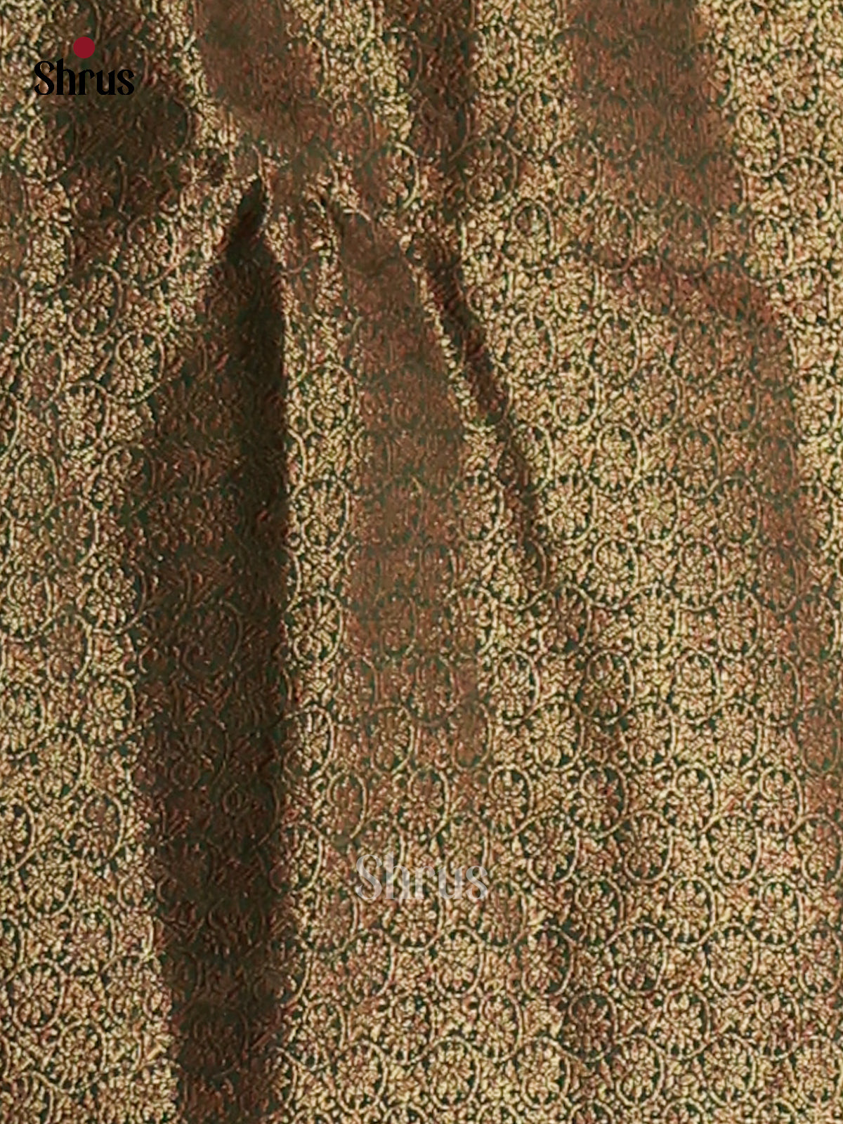 Mustard & Green- Semi Jute Saree - Shop on Shrus.com