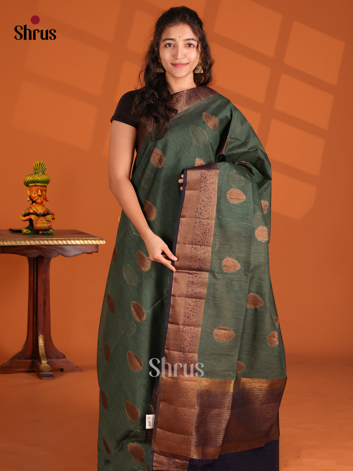 DFS03520- Semi Jute Saree - Shop on Shrus.com