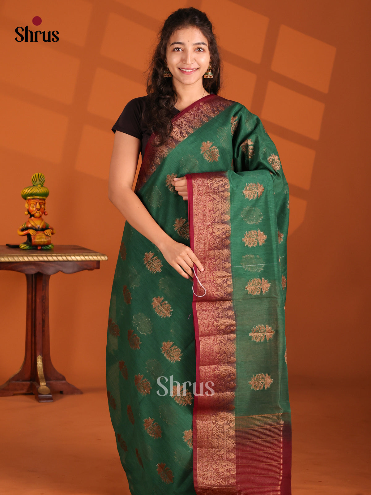 DFS03526- Semi Jute Saree - Shop on Shrus.com