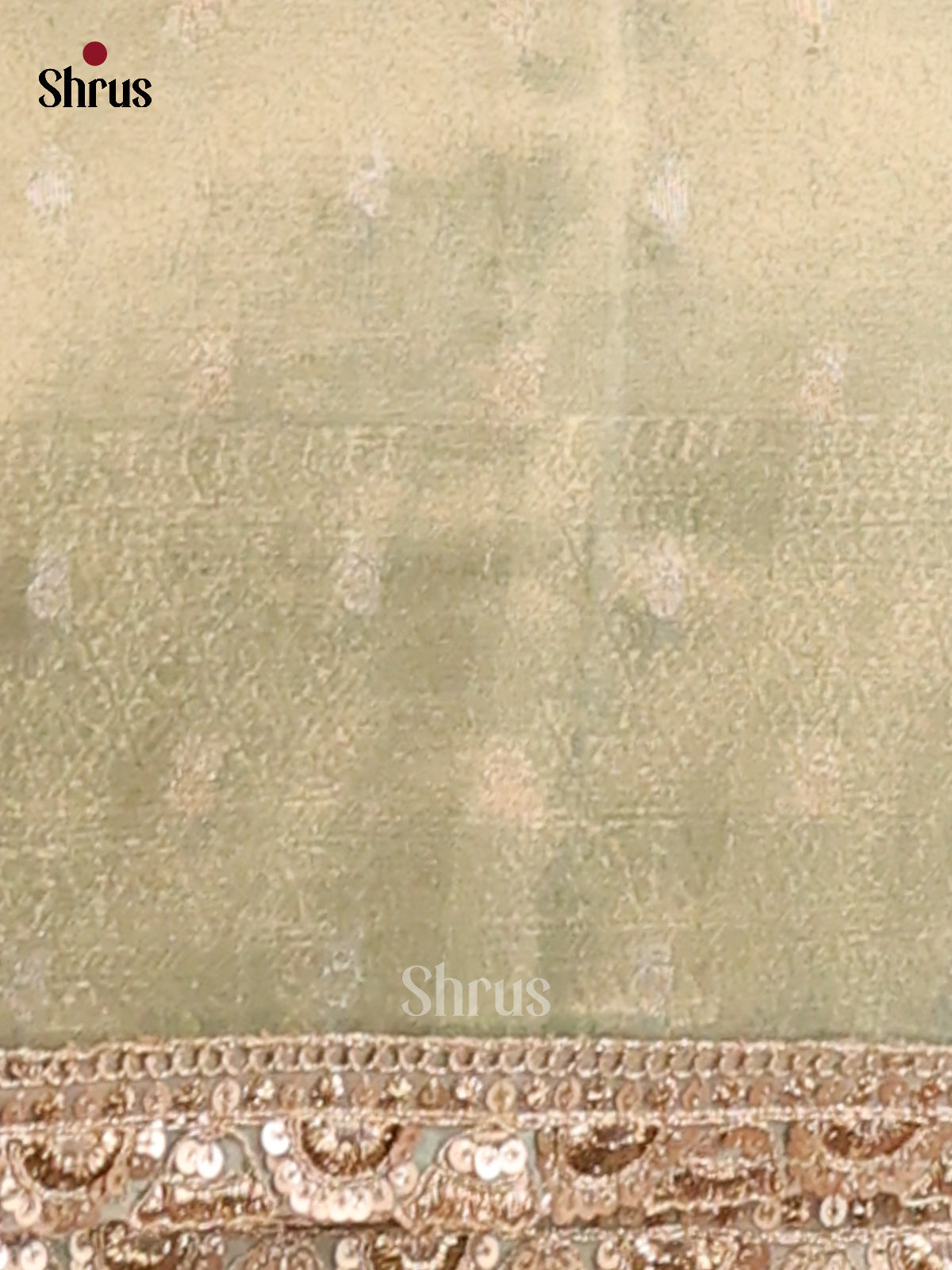 Green - Semi Tissue Saree - Shop on Shrus.com