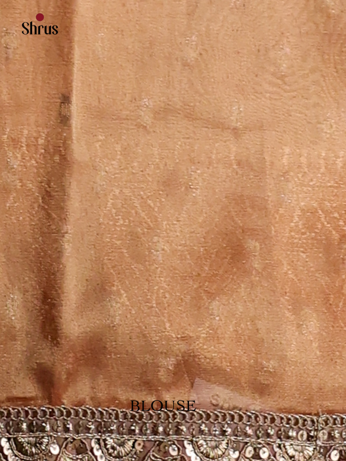 Orange - Semi Tissue Saree - Shop on Shrus.com