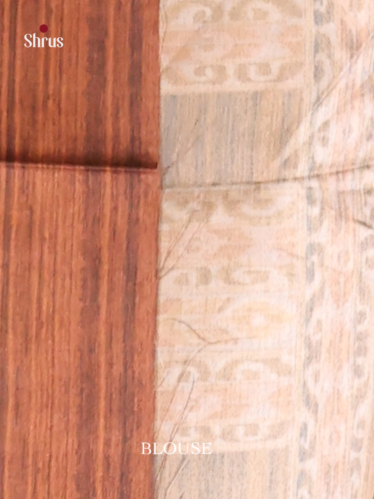 Cream & Brown- Champa semitussar Saree - Shop on Shrus.com