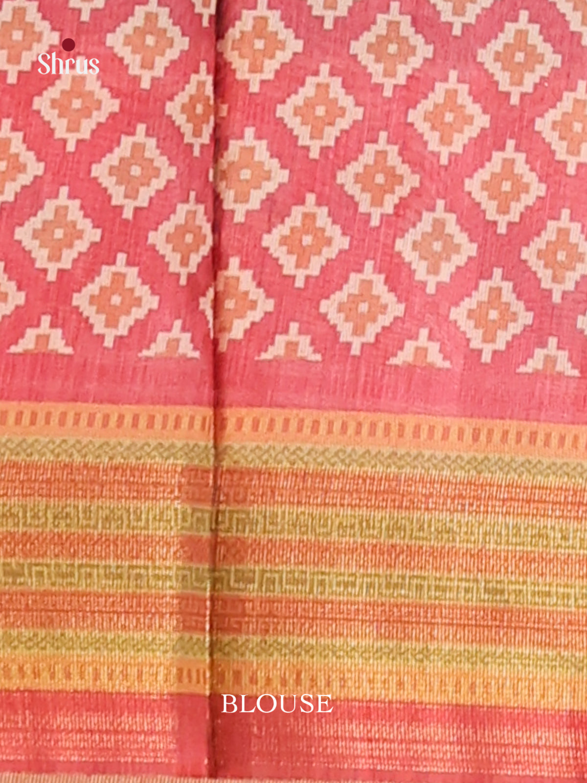 Elephant Grey & Orange- Champa semitussar Saree - Shop on Shrus.com