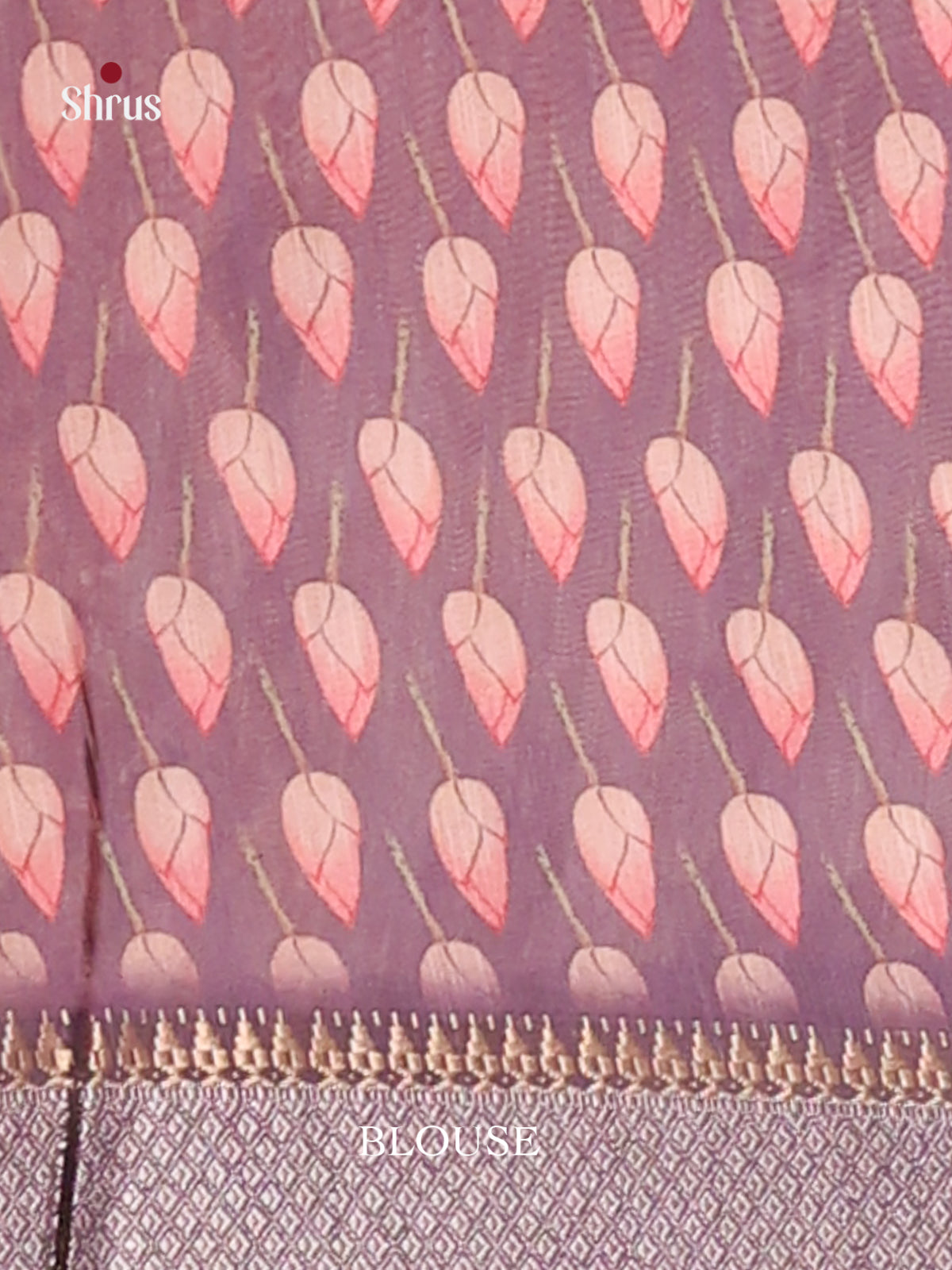 Cream & Purple - Champa semitussar Saree - Shop on Shrus.com