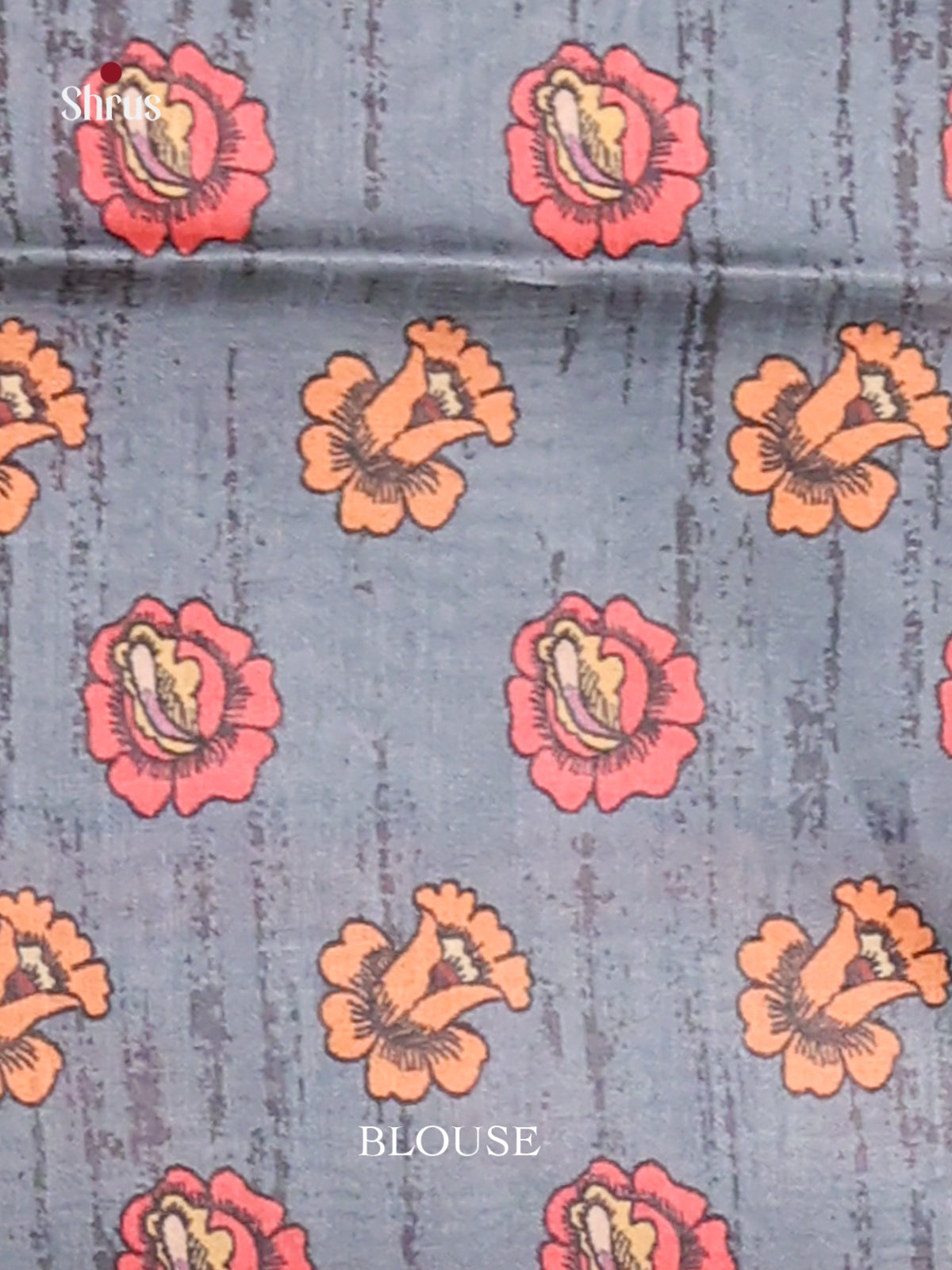Grey - Champa semitussar Saree - Shop on Shrus.com