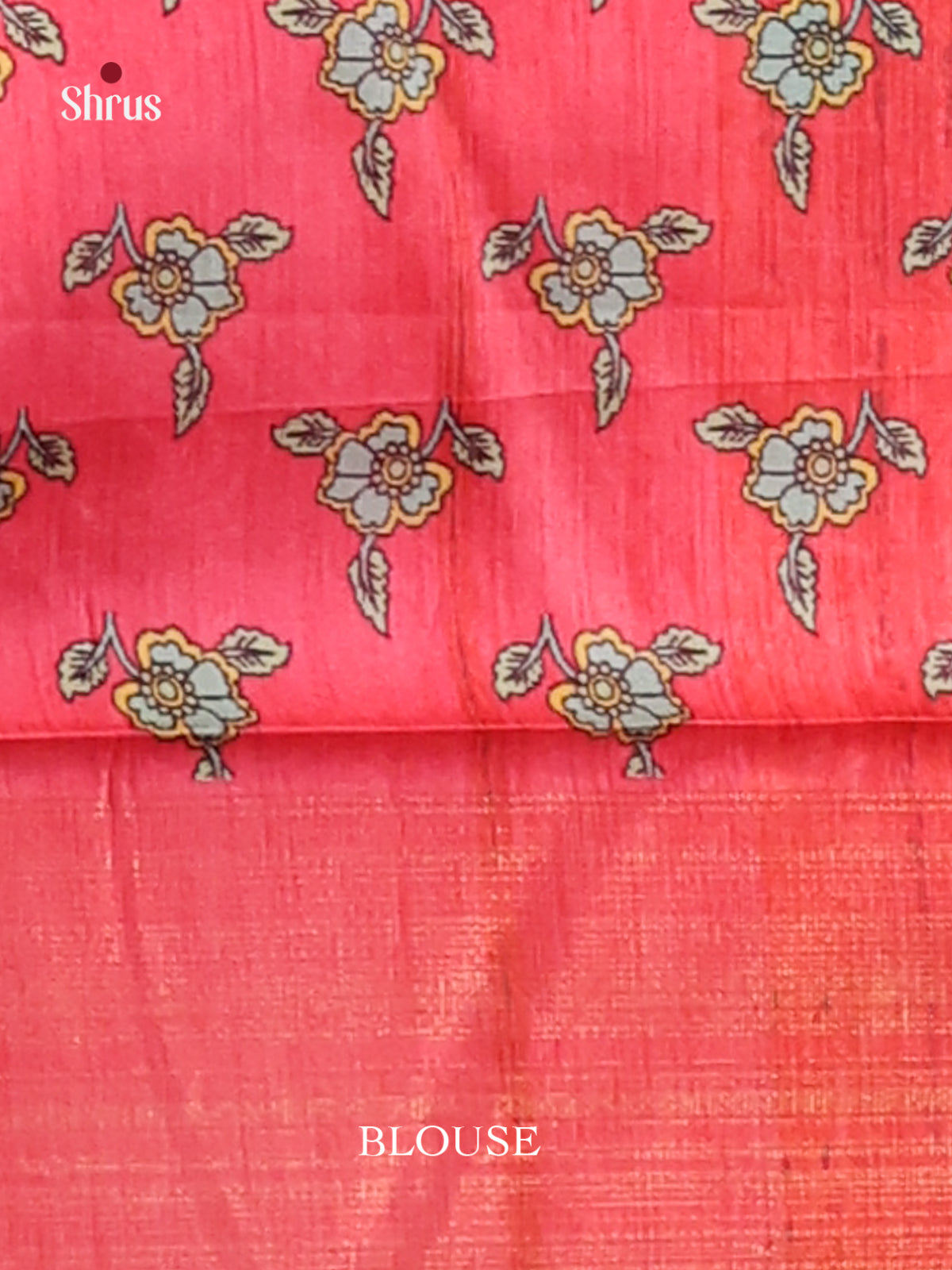 Cream & Pink - Champa semitussar Saree - Shop on Shrus.com