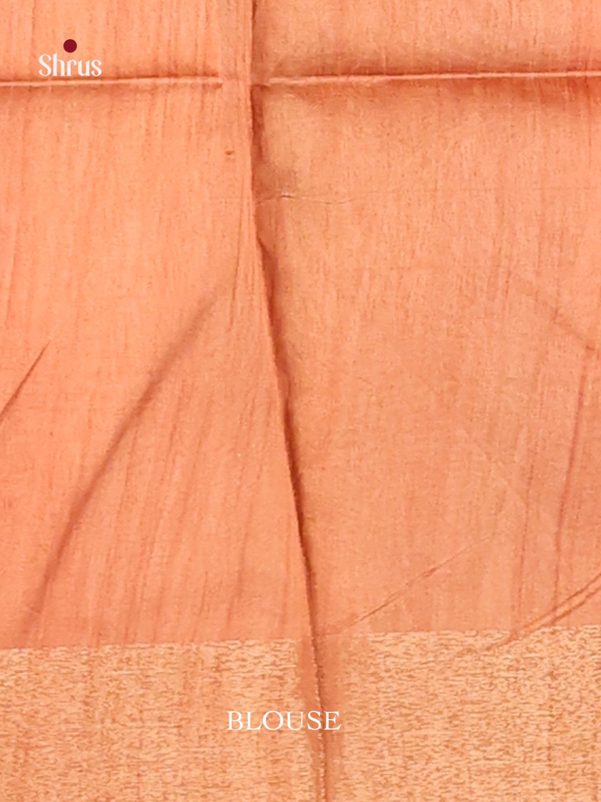 Peach & Brown- Champa semitussar Saree - Shop on Shrus.com