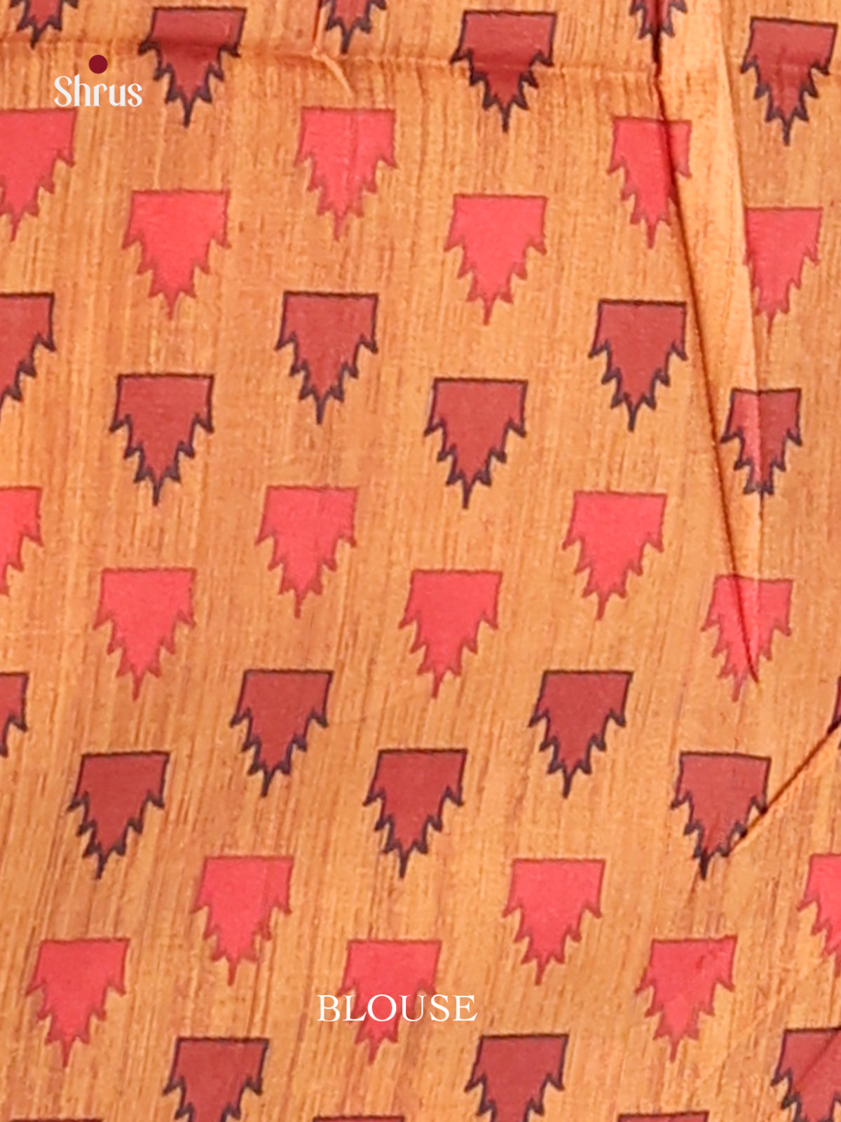 Orange & Brown - Champa semitussar Saree - Shop on Shrus.com