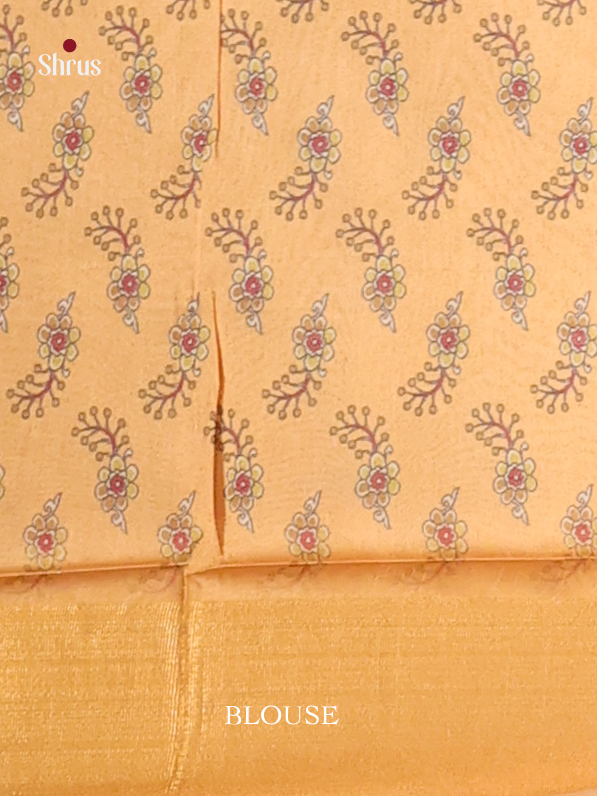 Red & Peach - Champa semitussar Saree - Shop on Shrus.com