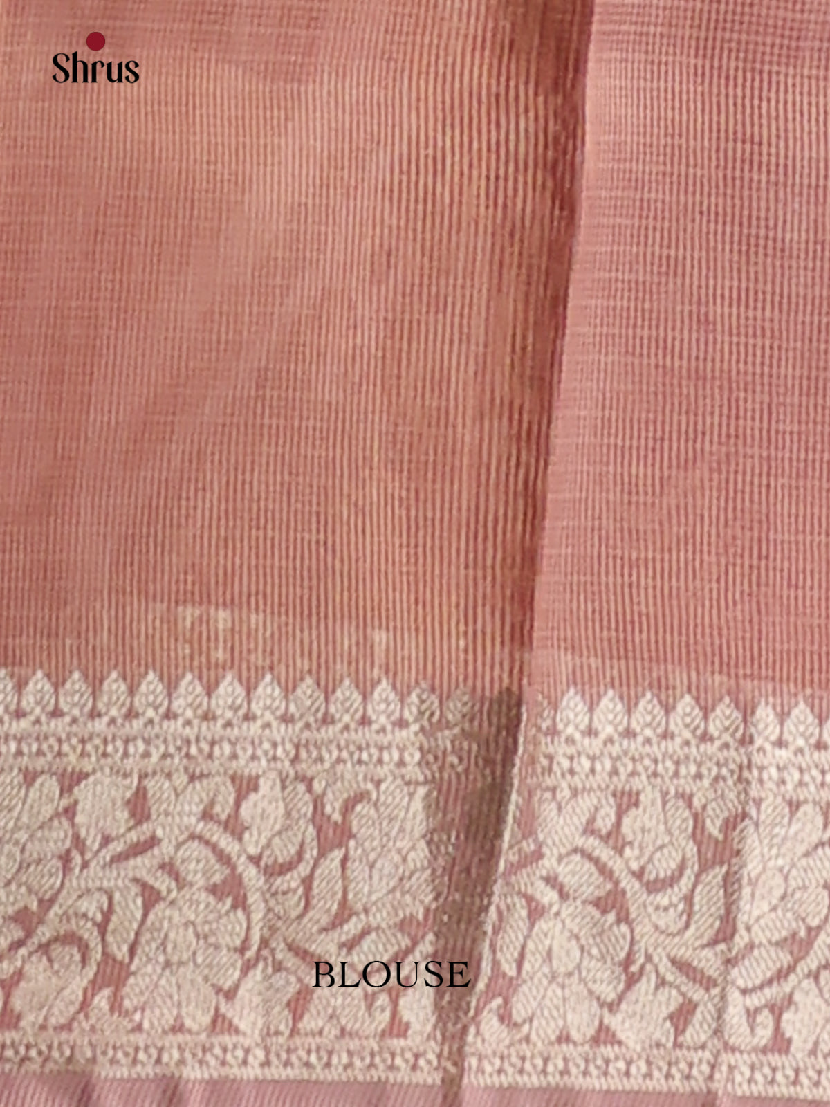 Peachish Pink - Semi Tissue Saree - Shop on Shrus.com