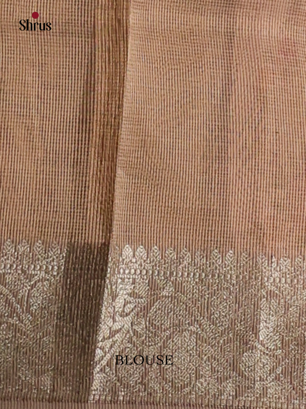 Pink & Brown - Semi Tissue Saree - Shop on Shrus.com