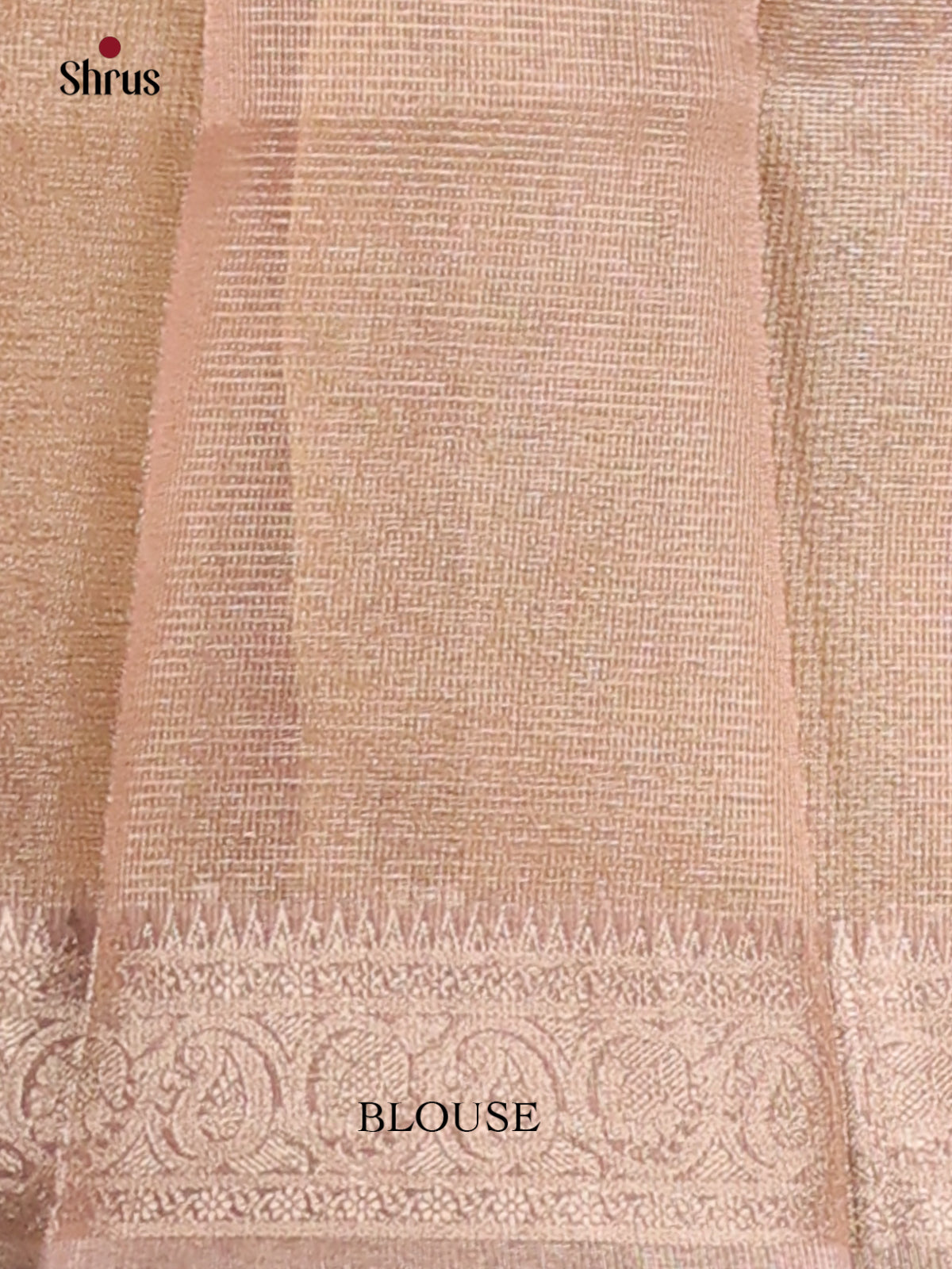 Pink & Cream- Semi Tissue Saree - Shop on Shrus.com