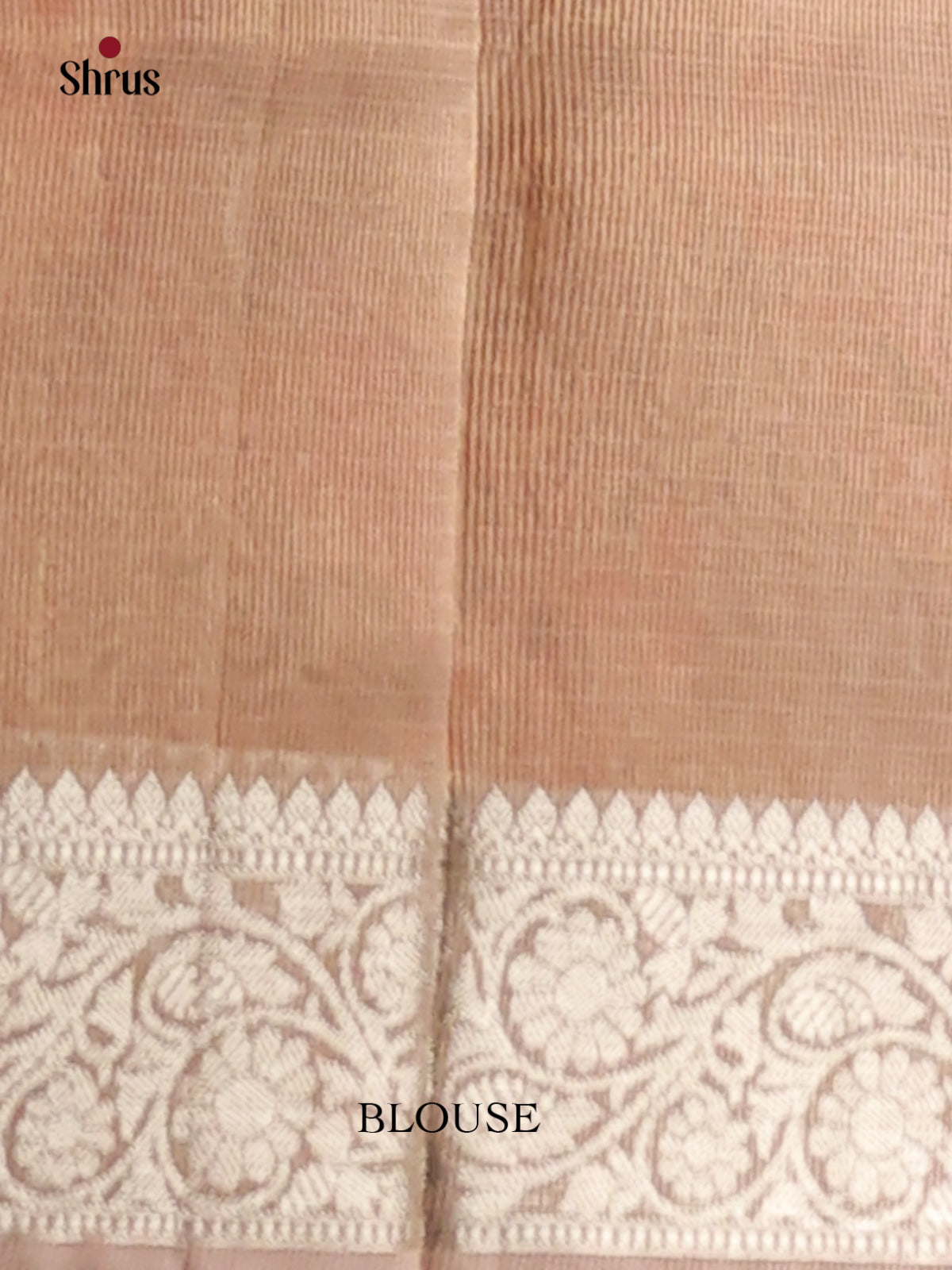 Peach - Semi Tissue Saree - Shop on Shrus.com