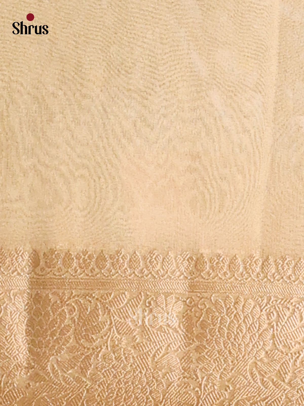 Goldish Green - Semi Tissue saree - Shop on Shrus.com