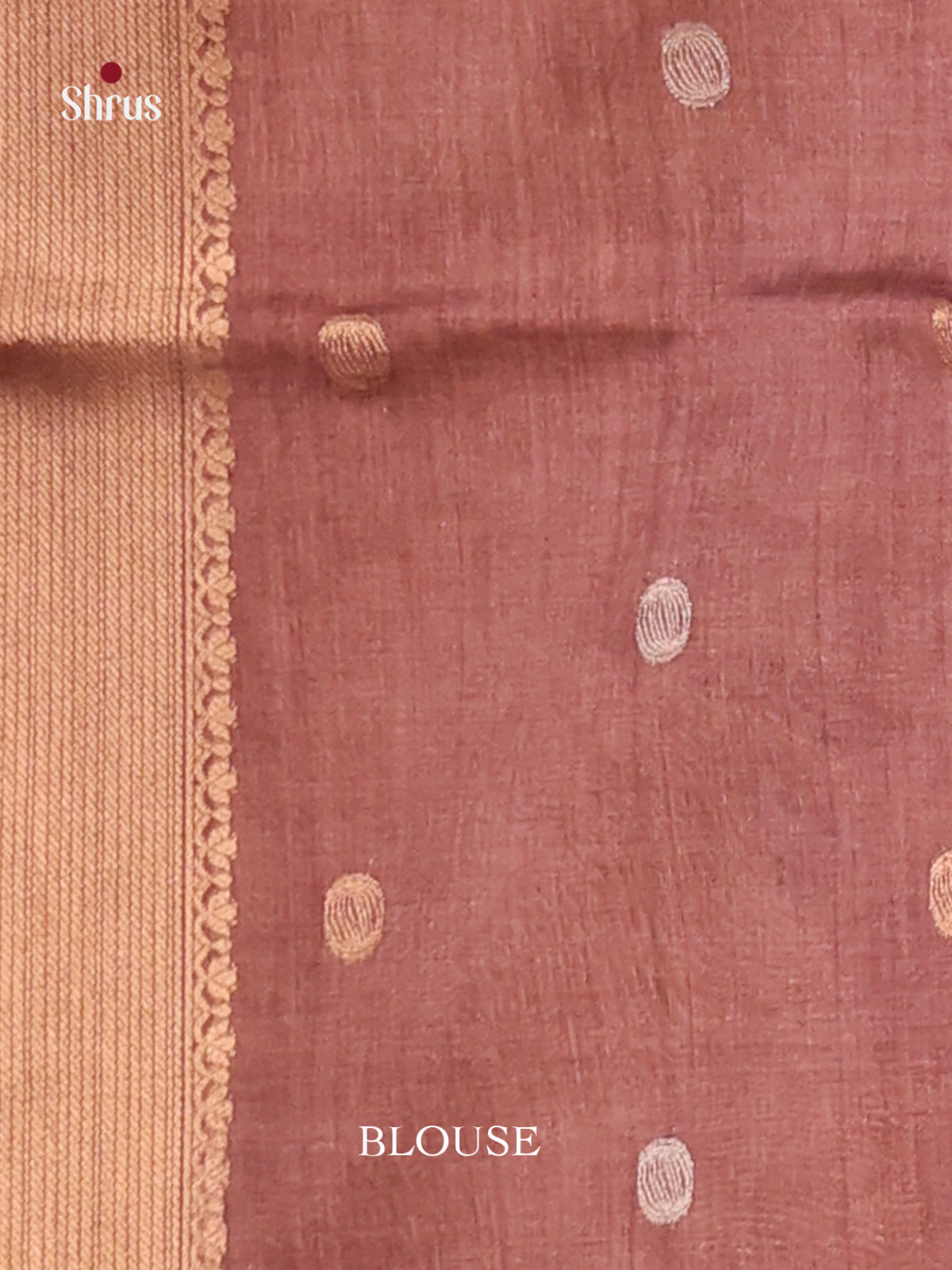 Dusty Brown & Brown - Semi Tussar Saree - Shop on Shrus.com