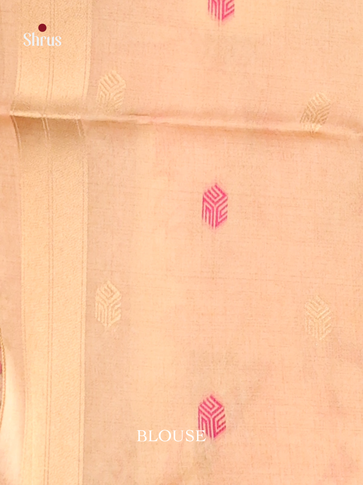 Peach- Semi Tussar Saree - Shop on Shrus.com