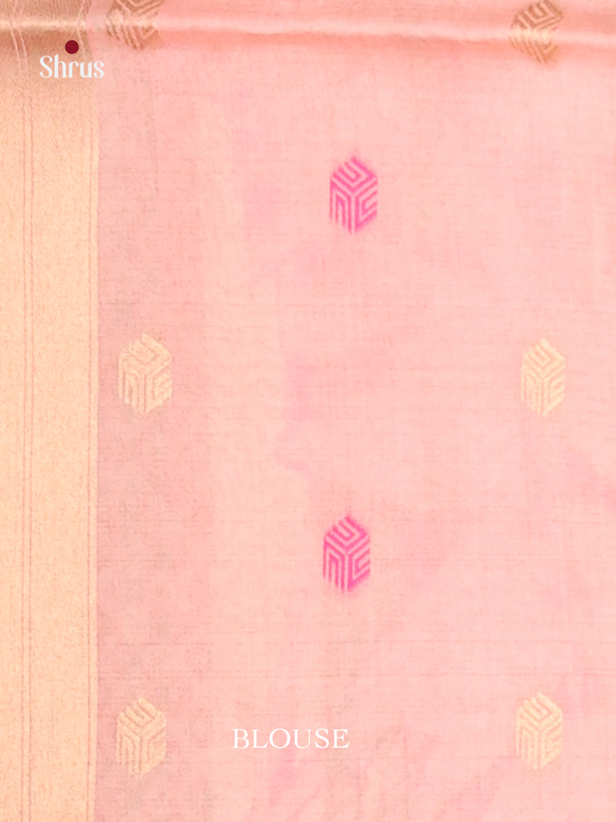 Pink - Semi Tussar Saree - Shop on Shrus.com