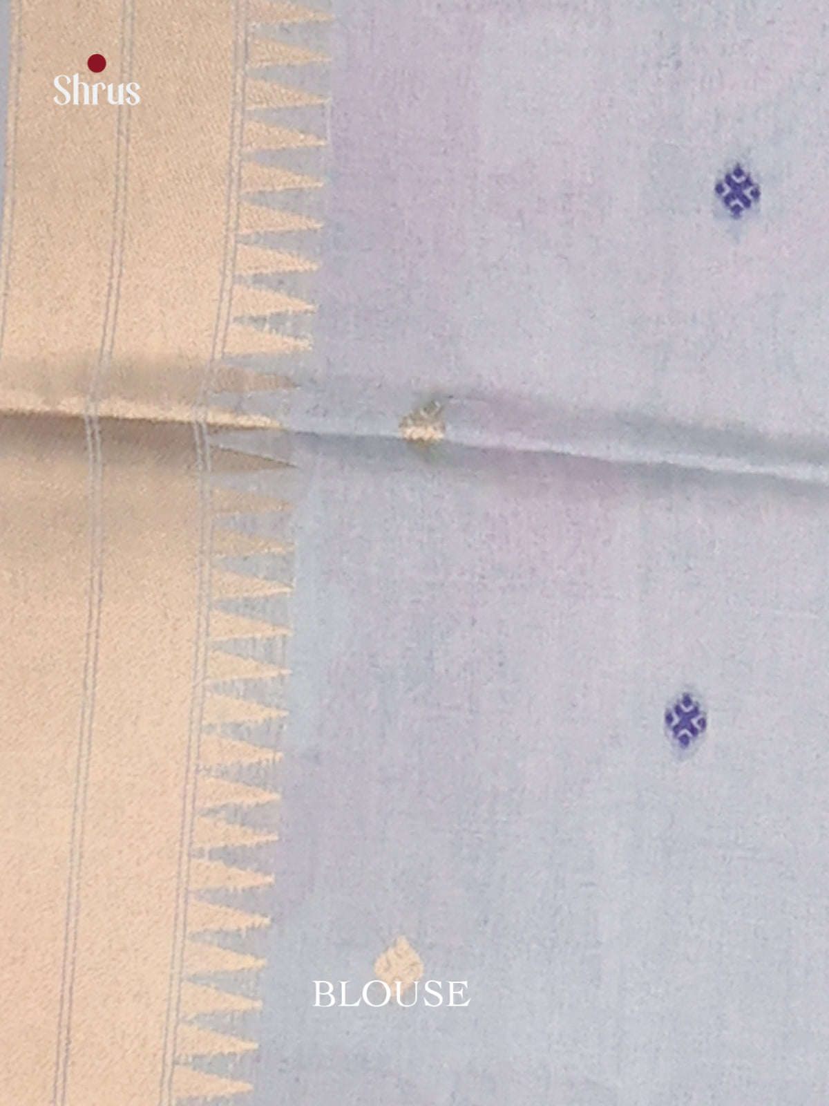 Peach & Blue- Semi Tussar Saree - Shop on Shrus.com