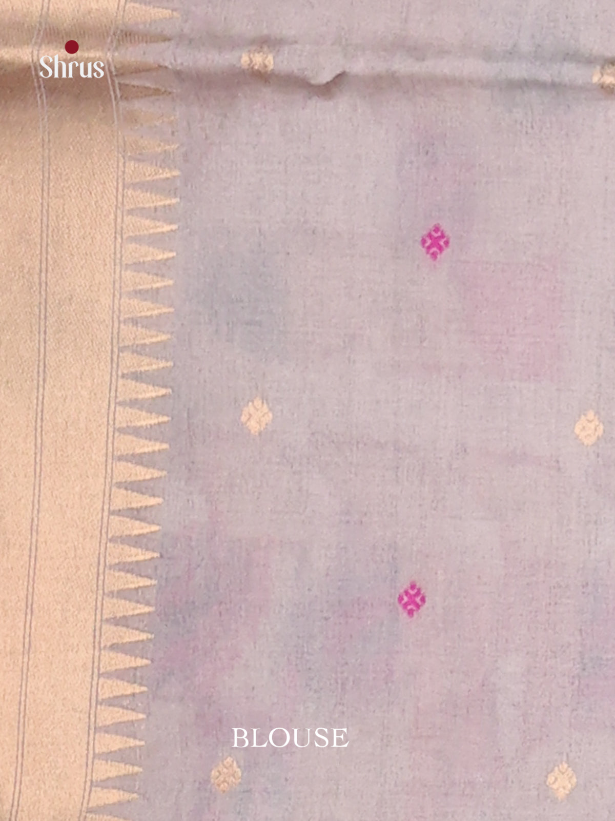 Dull gold & Blue - Semi Tussar Saree - Shop on Shrus.com