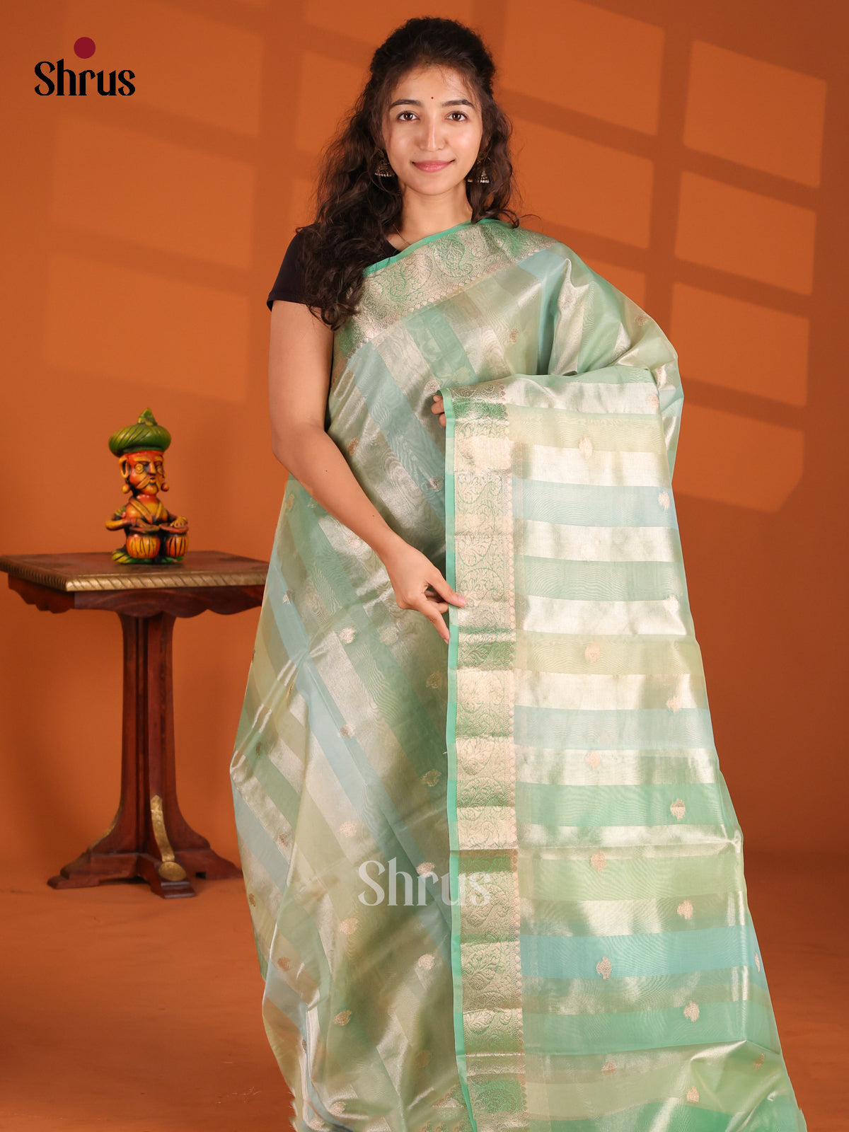 Green - North Silk Cotton Saree - Shop on Shrus.com